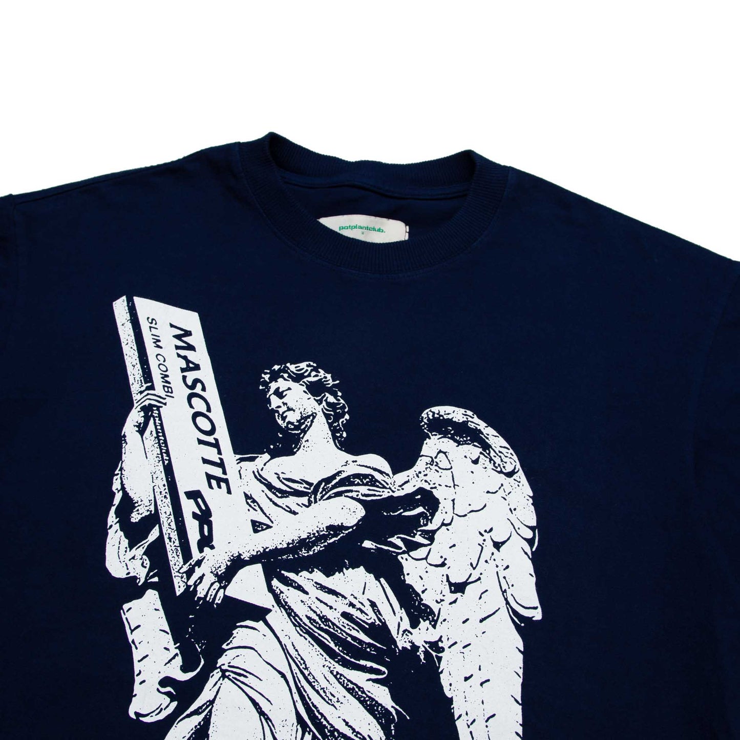 Potplantclub x Mascotte "Statue" T-shirt - Navy