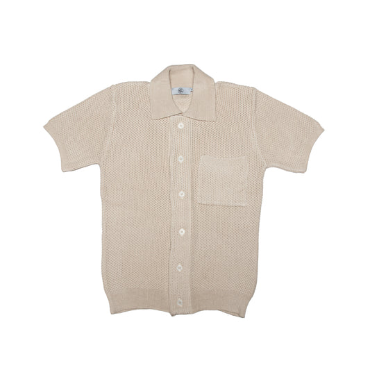 Sol Sol Knit Button Shirt - Off White