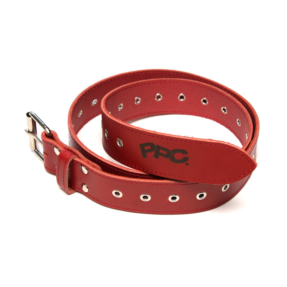 Pot Plant Club Leather Belt - Red