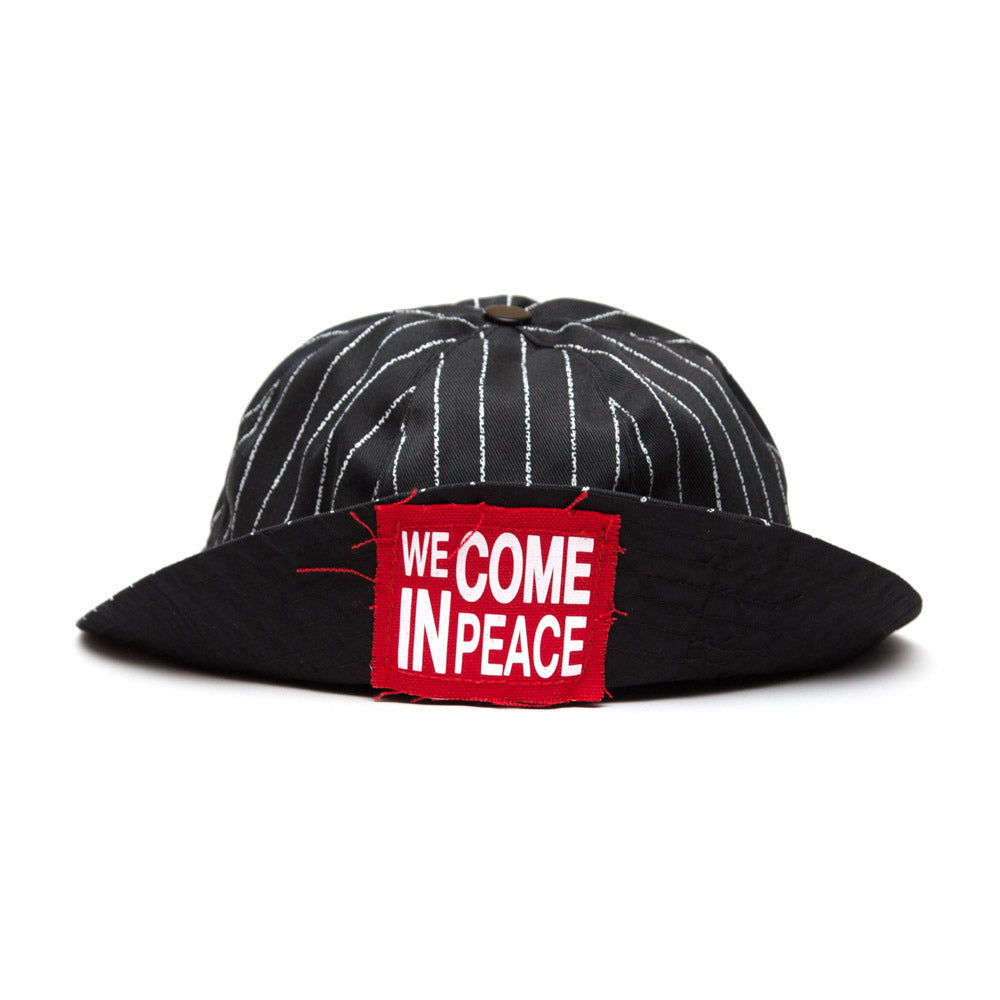PPC X Space Spinach Pin Striped Bucket Hat - Black/White