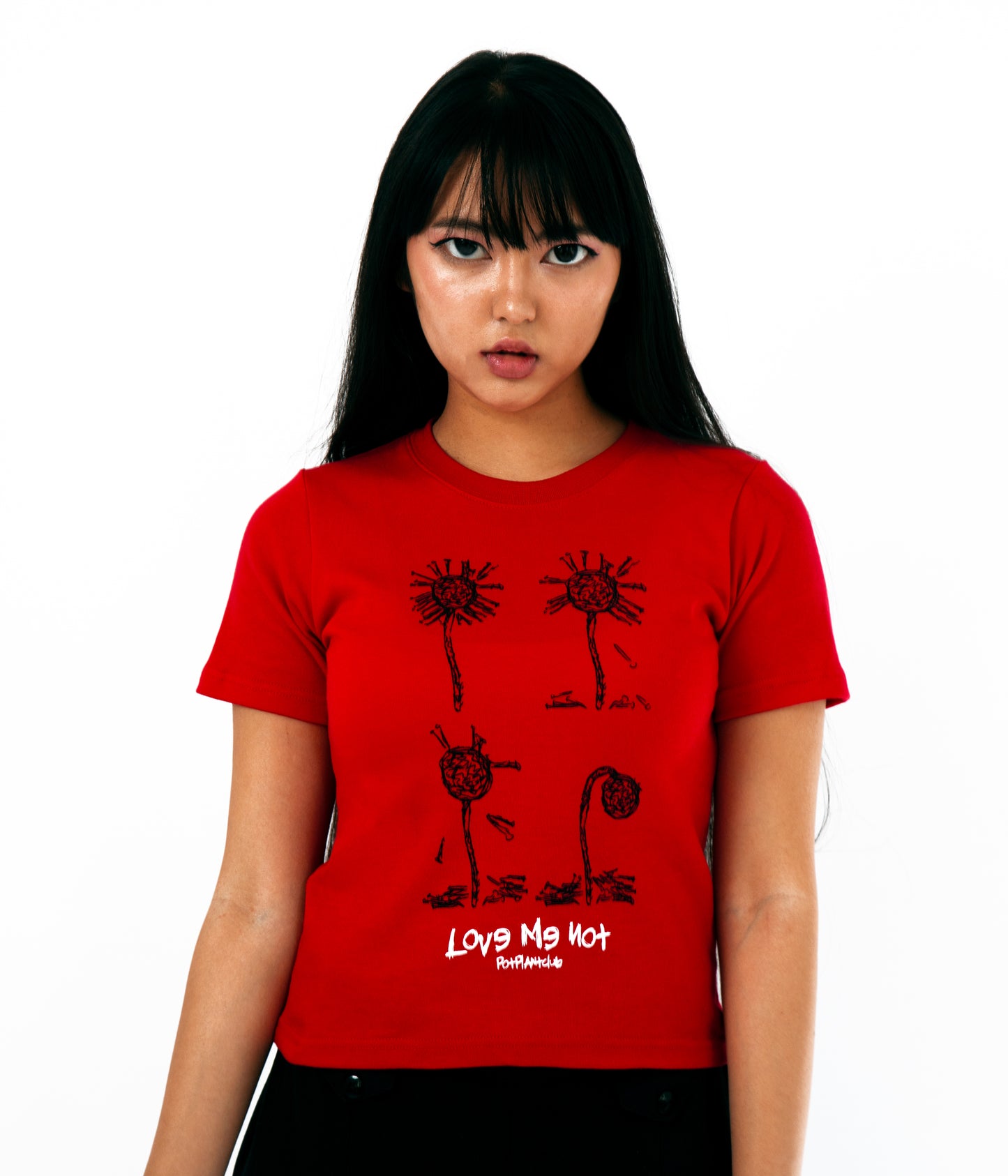 Pot Plant Club "Love Me Not" Baby T-shirt - Red