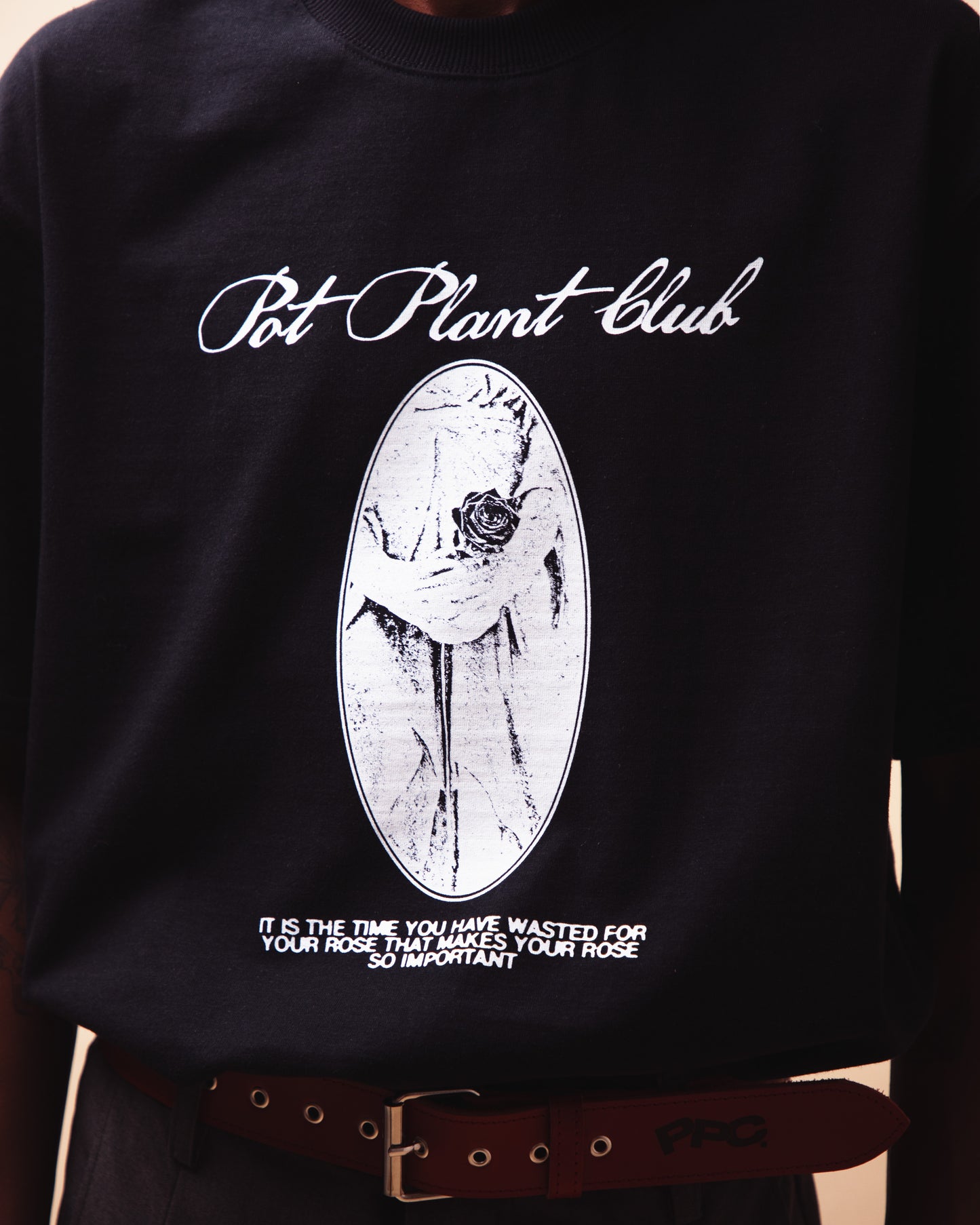 Pot Plant Club Your Rose T-shirt - Black