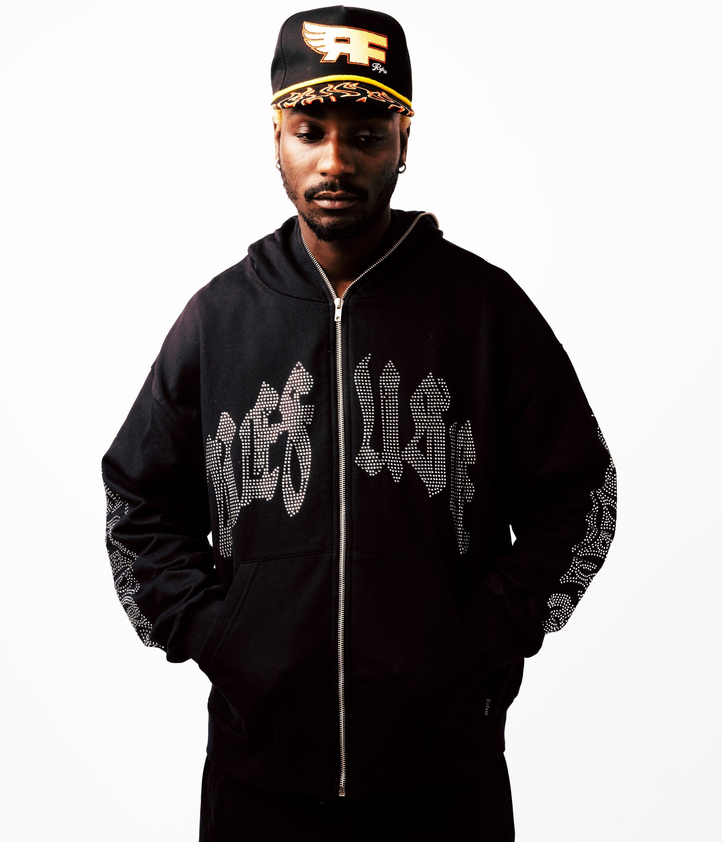 Refuse "i'Nkanyezi Zip Thru" Hoodie - Black